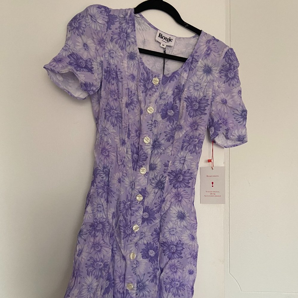 ROUJE Floral Print Knee-Length Dress w/ Tags